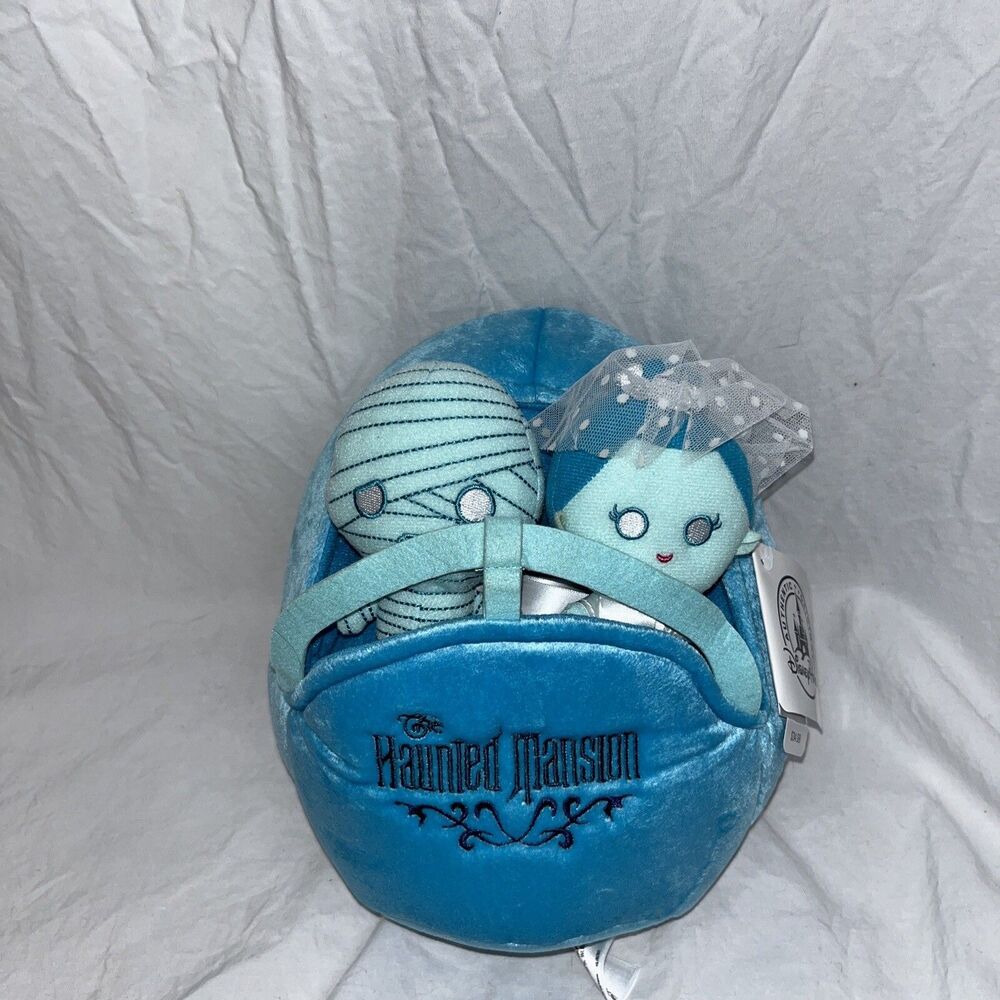 Disney Parks Exclusive Haunted Mansion Doom Buggy Bride Mummy Plush Set NWT 12”